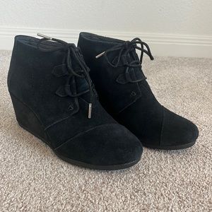 TOMS Wedge Lace Up Booties